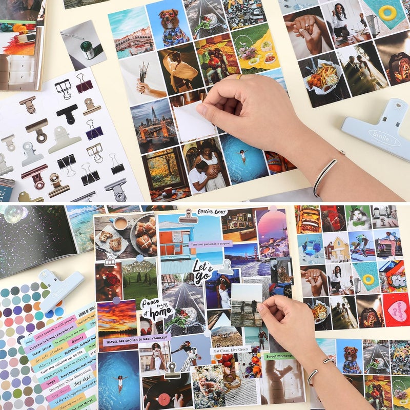 emmoolife Vision Board Book for Black Women, Vision Board Kit 1400+ Inspirational Pictures Quotes & Stickers, Magazine for Vision Board & Collage Book, Realize Dreams & Create Life Goals - Image 4